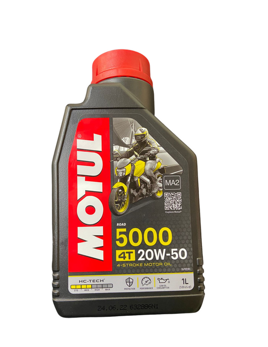 Aceite Motor Motul 5000 4T 20W-50 Semi-Sintético 1L